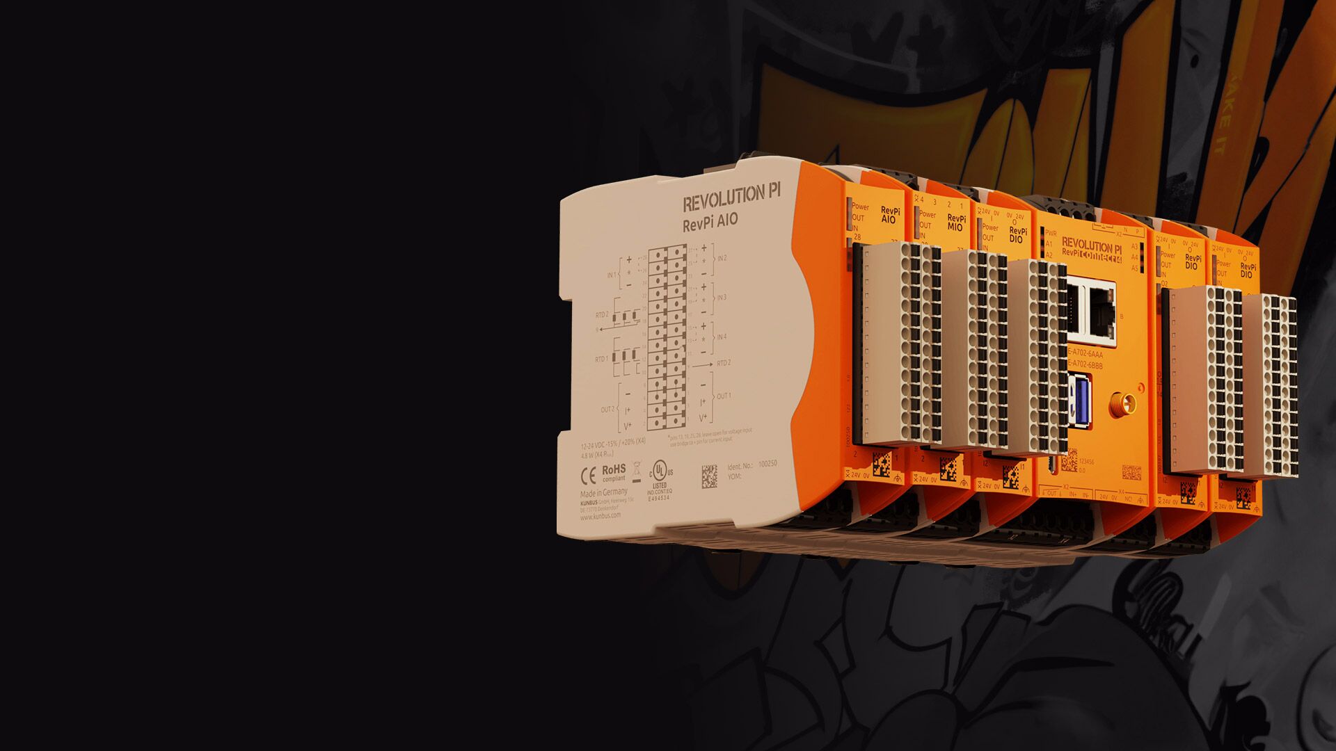 RevPi Connect 4 with couple of expansion IO modules